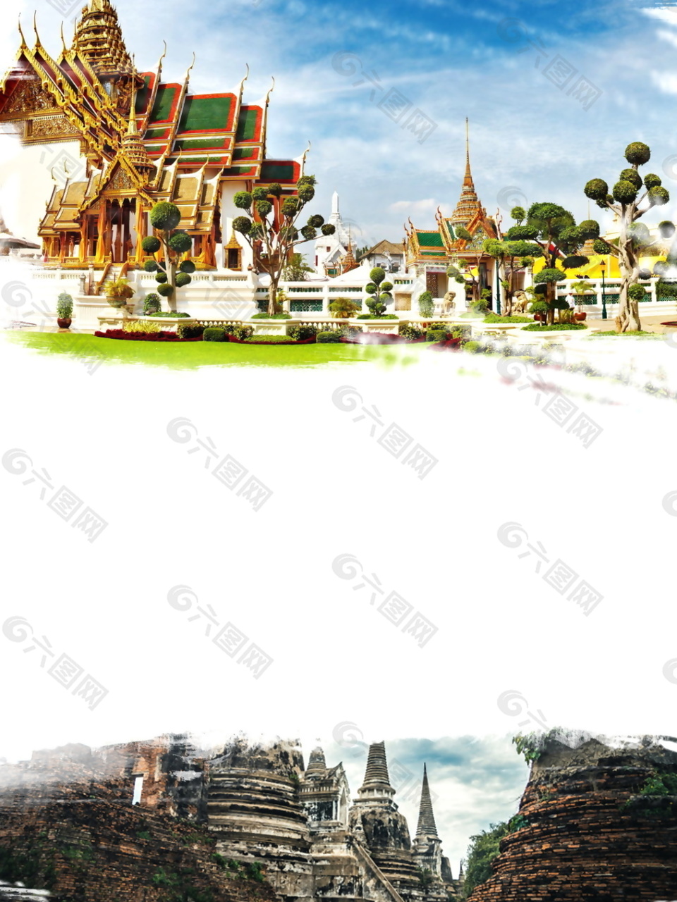 泰国旅游宣传海报背景设计