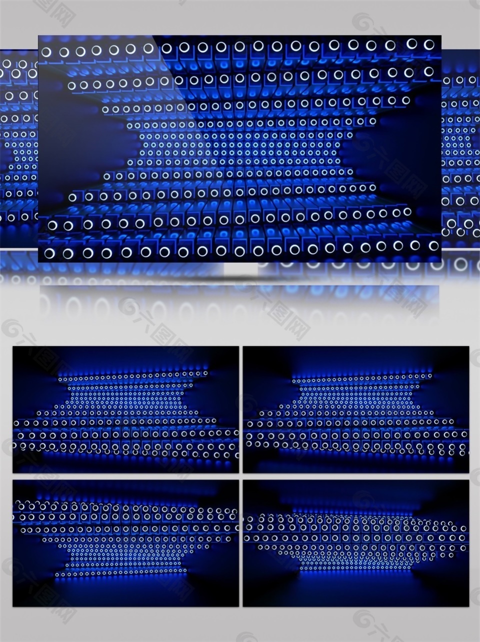 蓝色矩阵瀑布视频素材