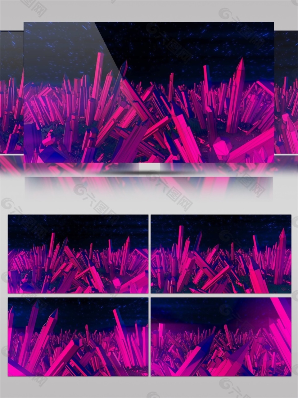粉色科技光束视频素材
