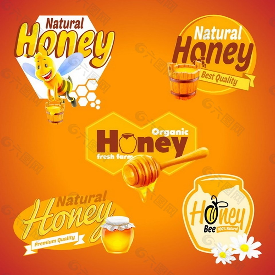 蜂蜜LOGO元素