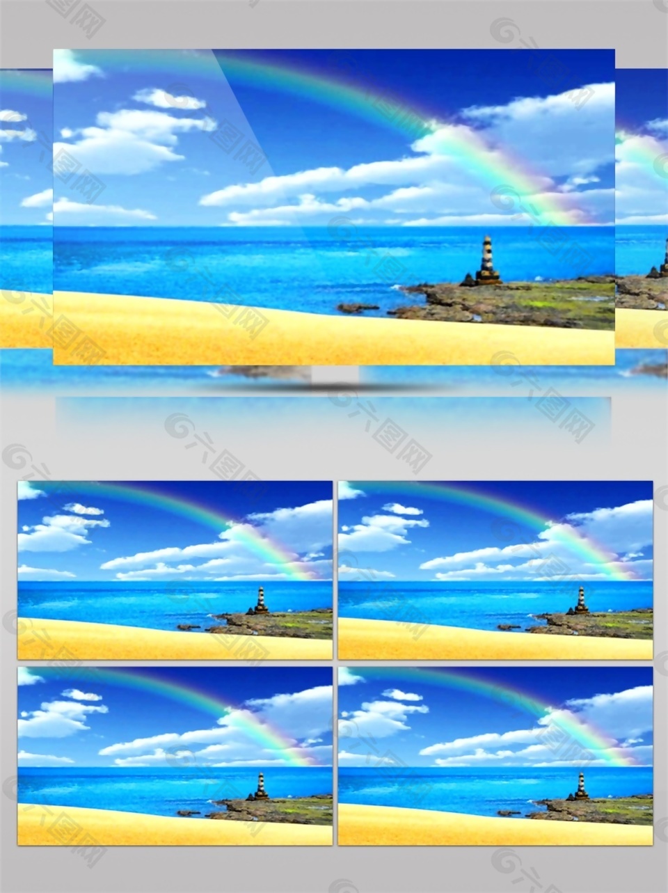 彩虹海滩视频素材