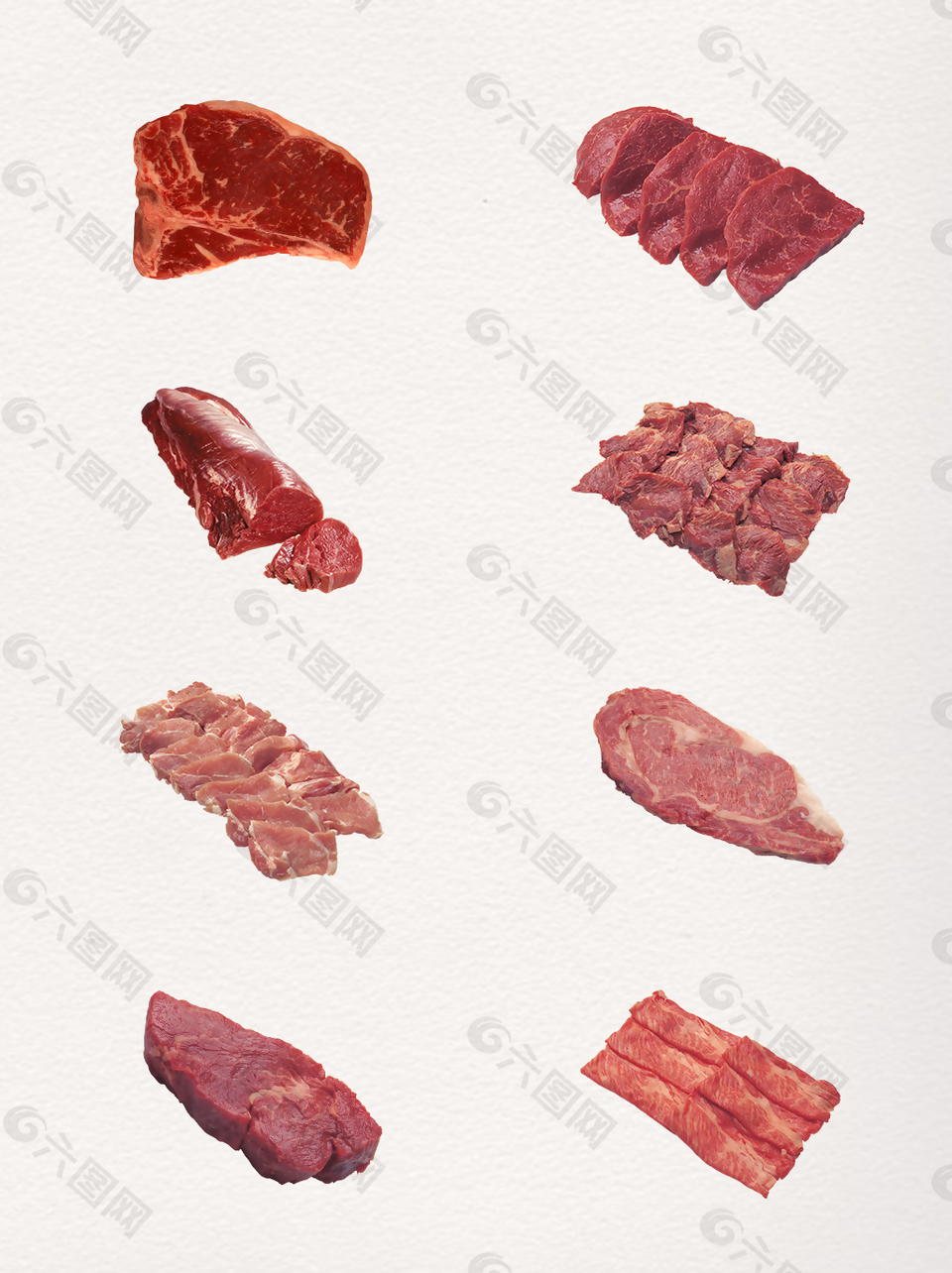 一堆肉肉块肉类PNG素材