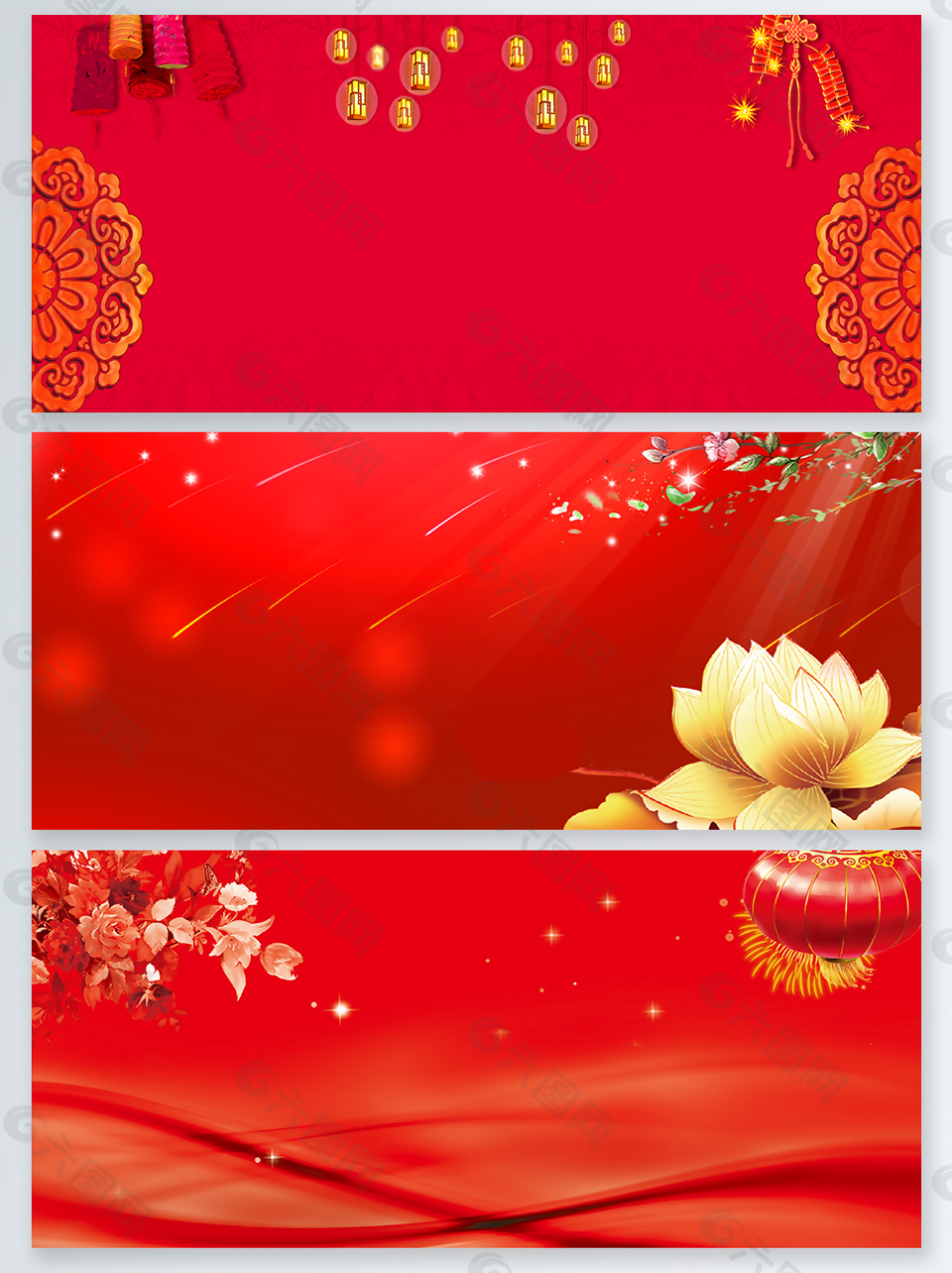 喜庆红色新年中国背景背景素材免费下载 图片编号 六图网