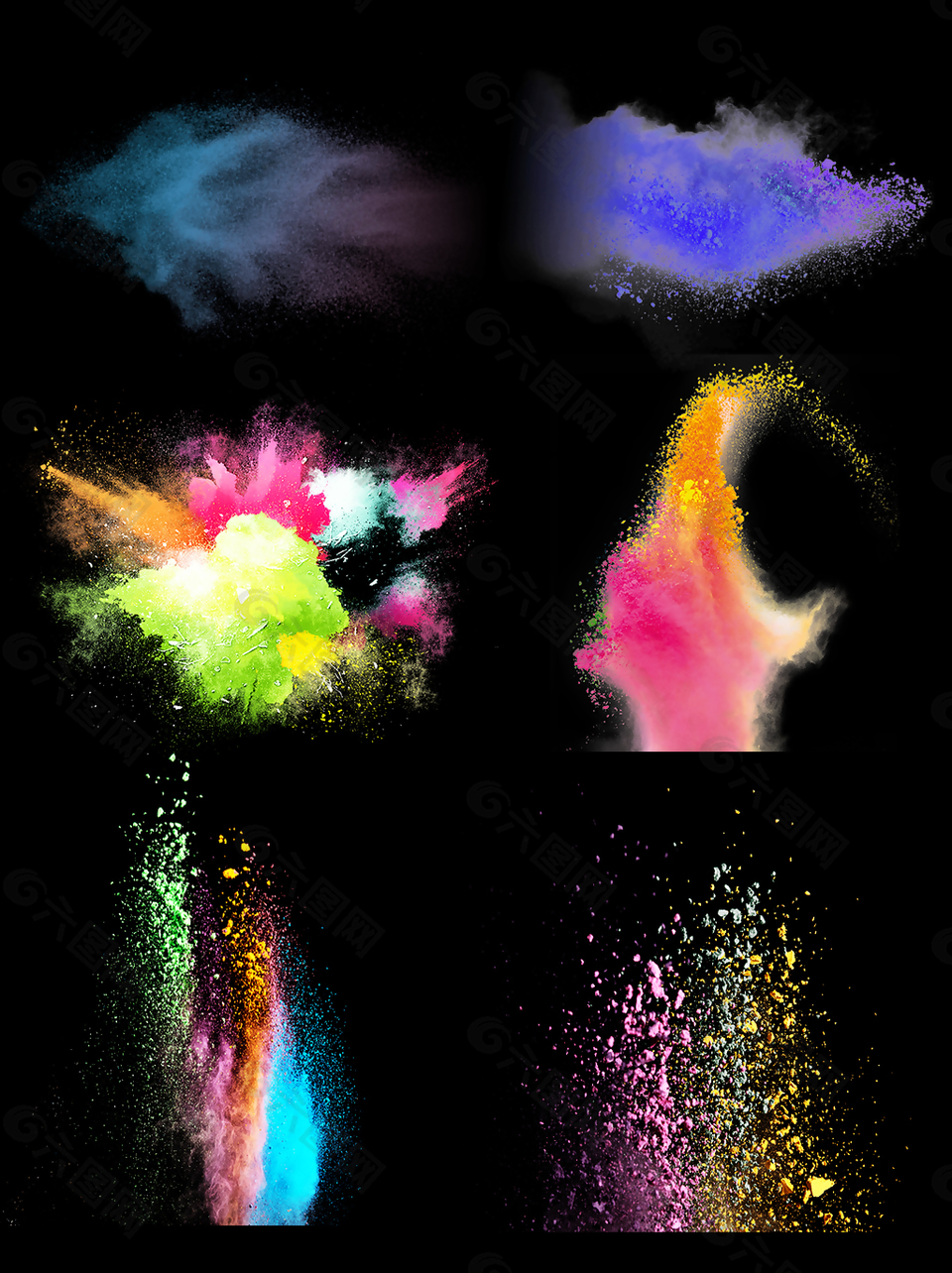 炫酷爆炸粉尘素材