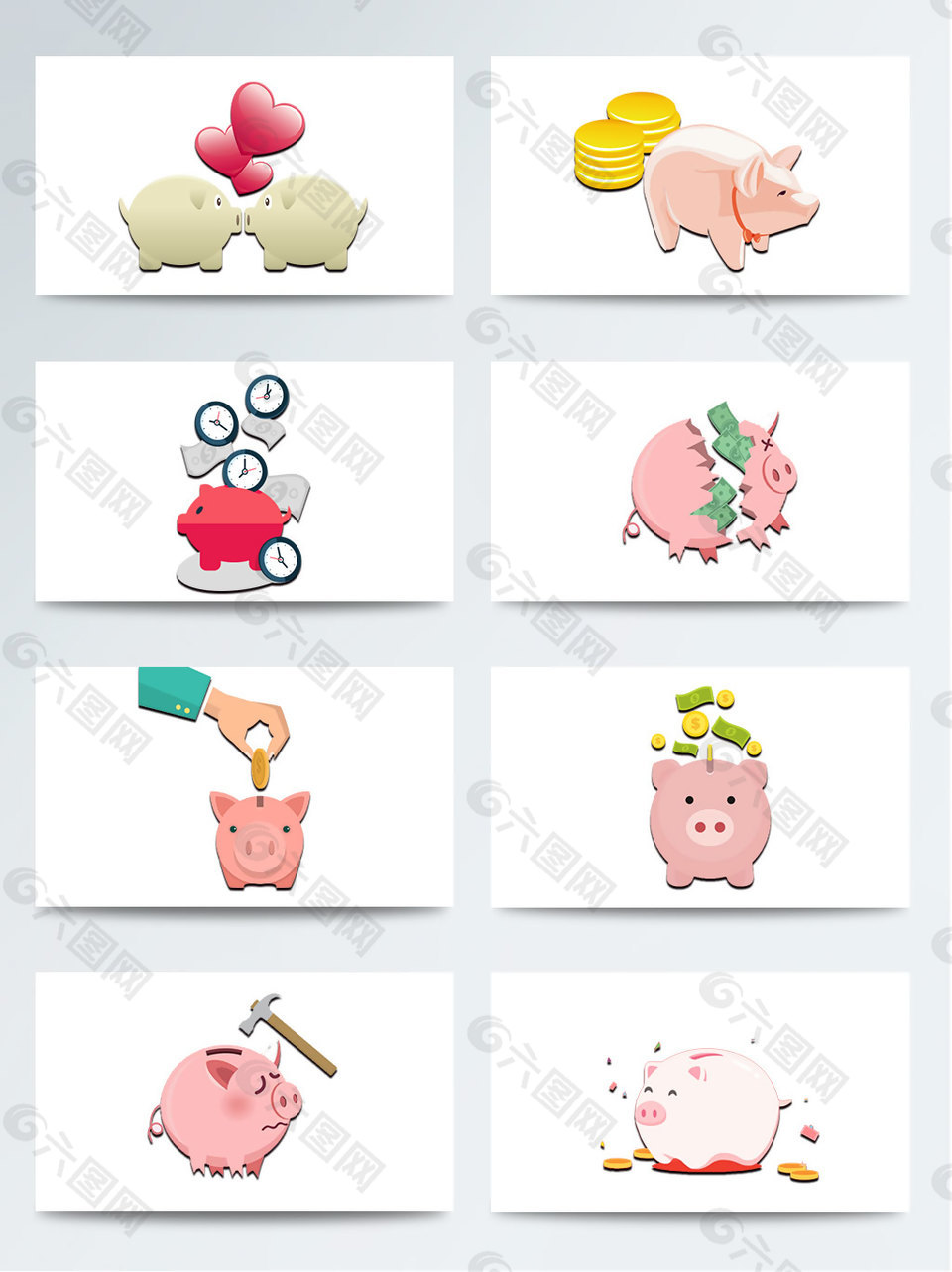 卡通创意存钱罐PNG元素