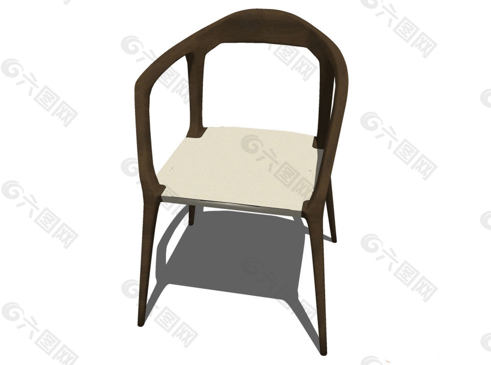 黑色椅子su模型效果图