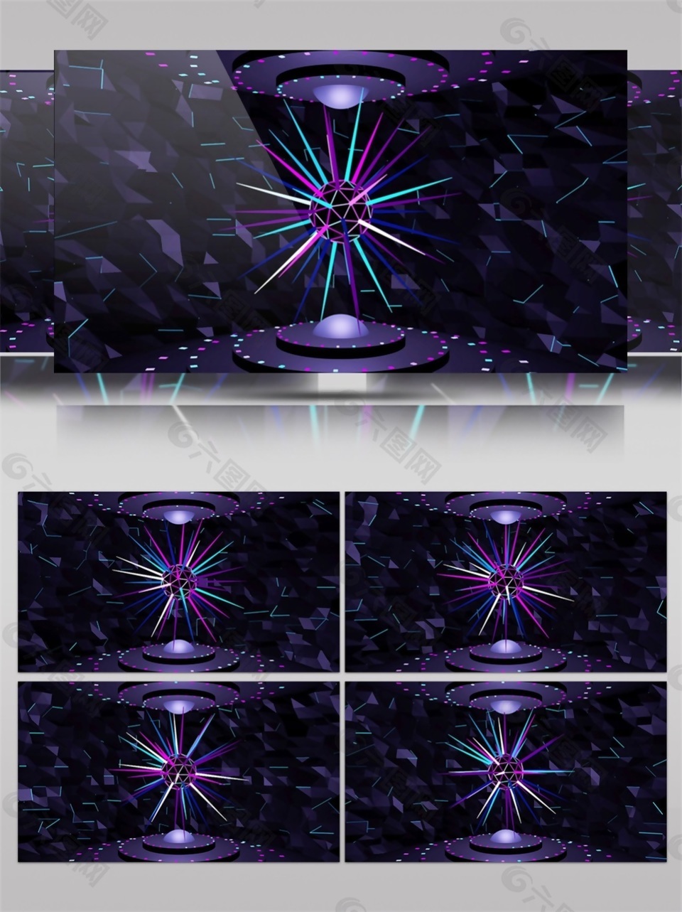 紫色光束舞台视频素材