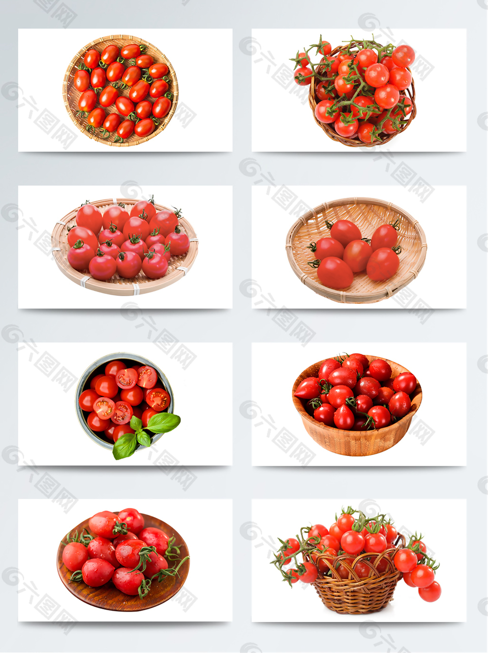 容器中的红色圣女果小番茄