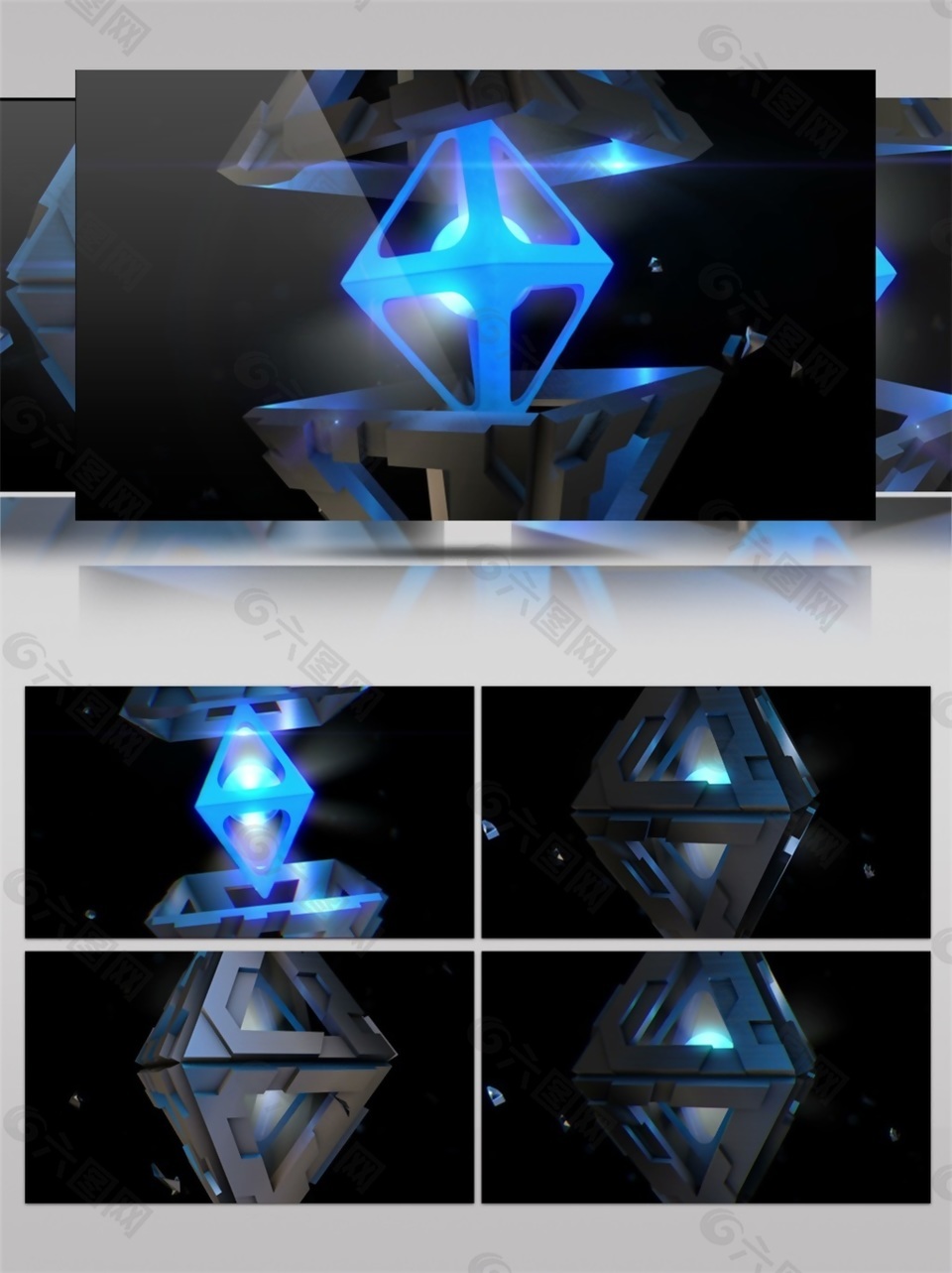 蓝光科技水晶高清视频素材