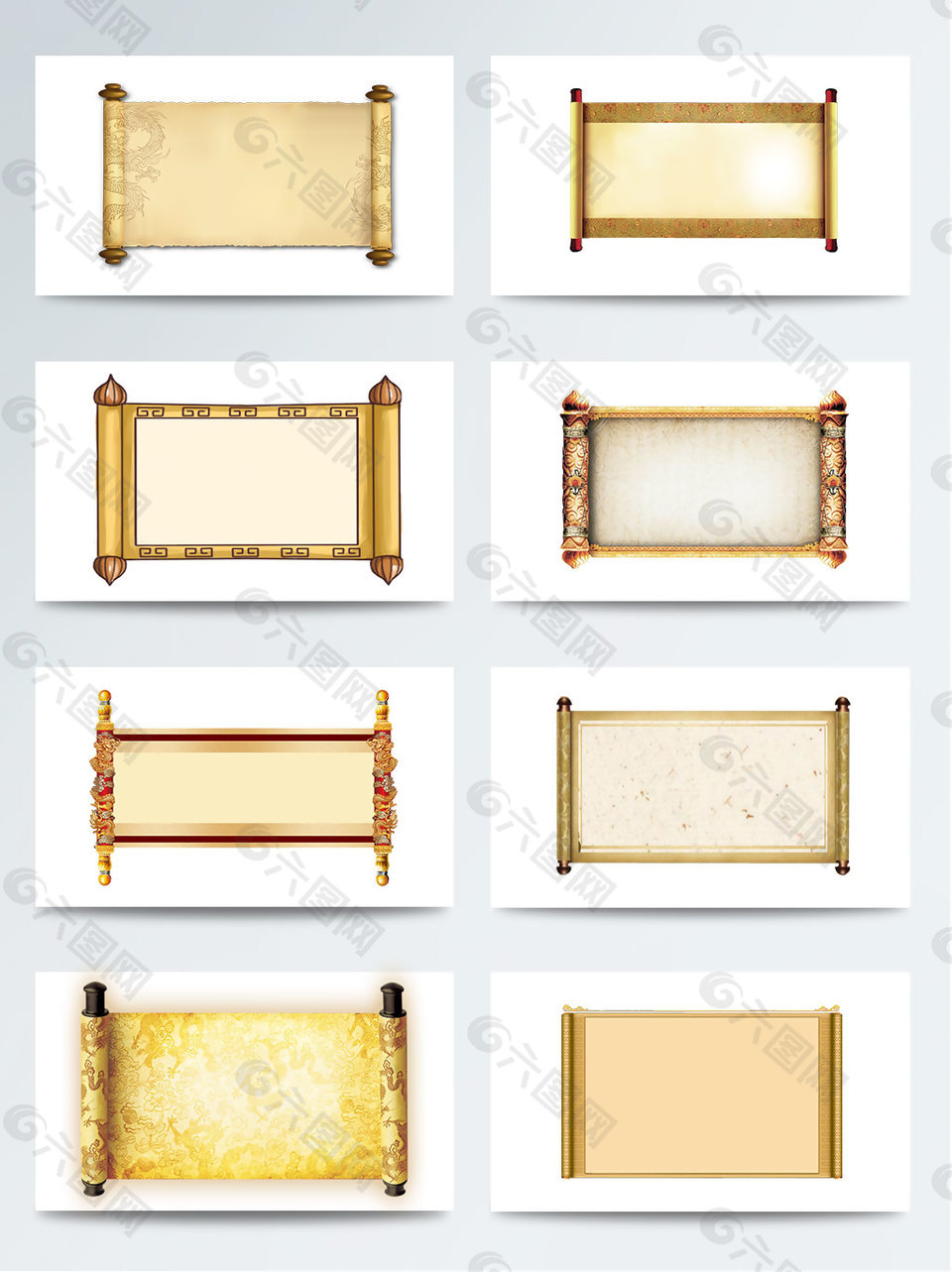 棕色系圣旨边框