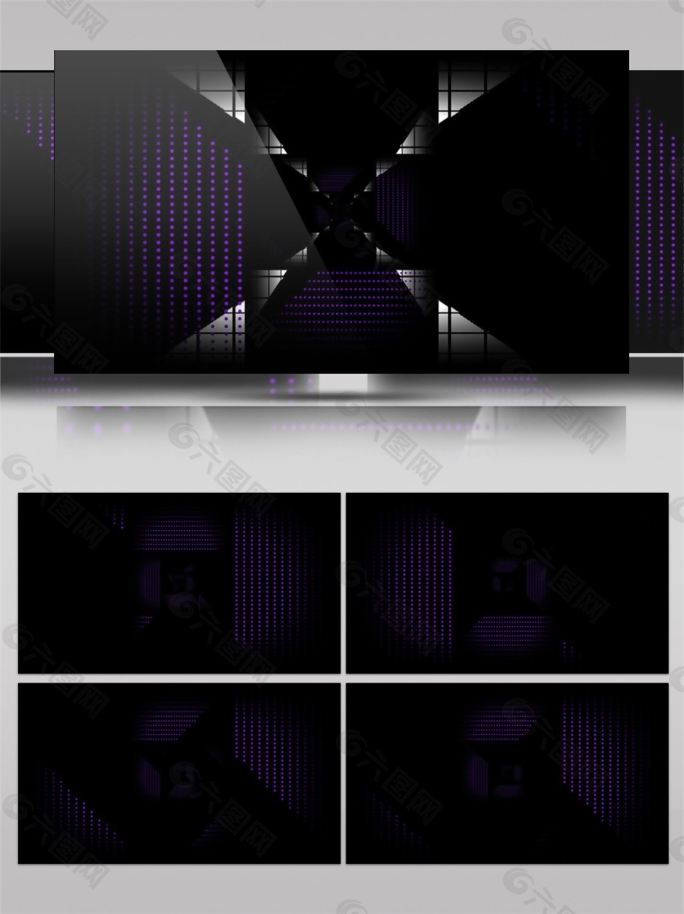 紫色平行光束高清视频素材