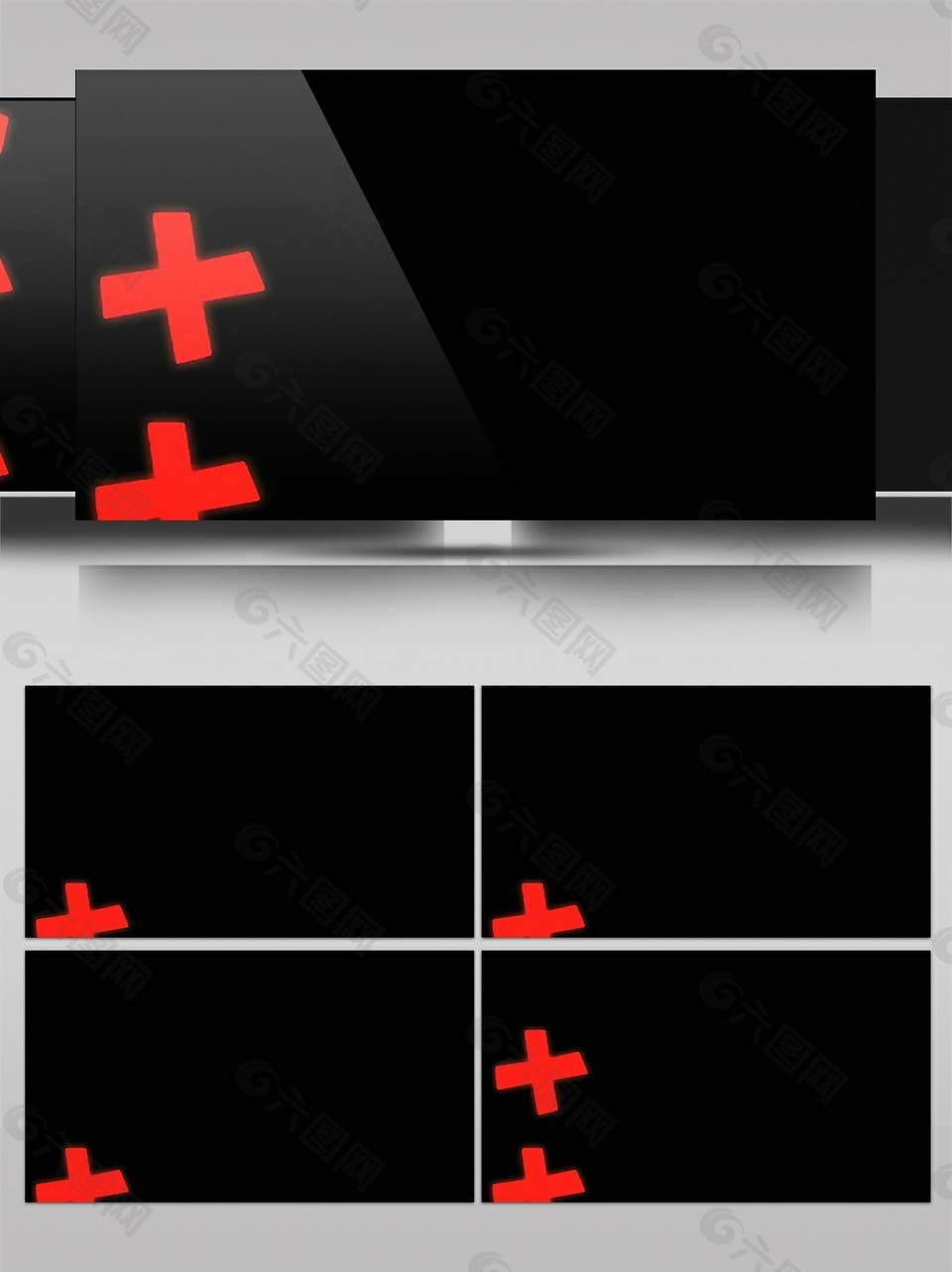 简单红色乘法符号简约视频素材