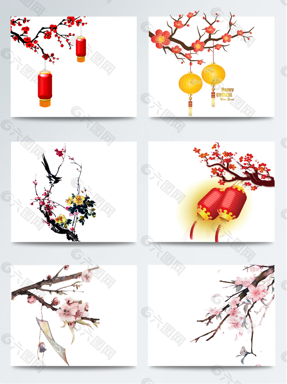 中国风春节腊梅梅花装饰元素