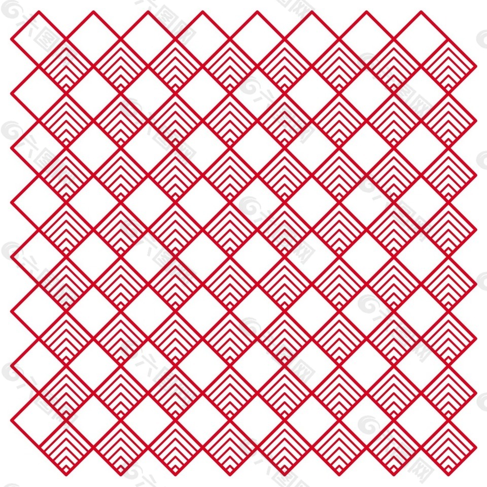 红色几何抽象纹理png元素