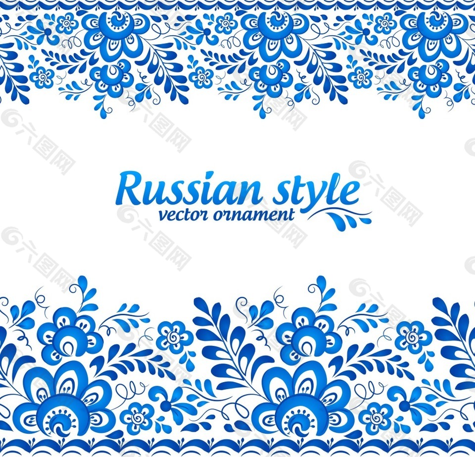 中国传统艺术青花瓷纹理