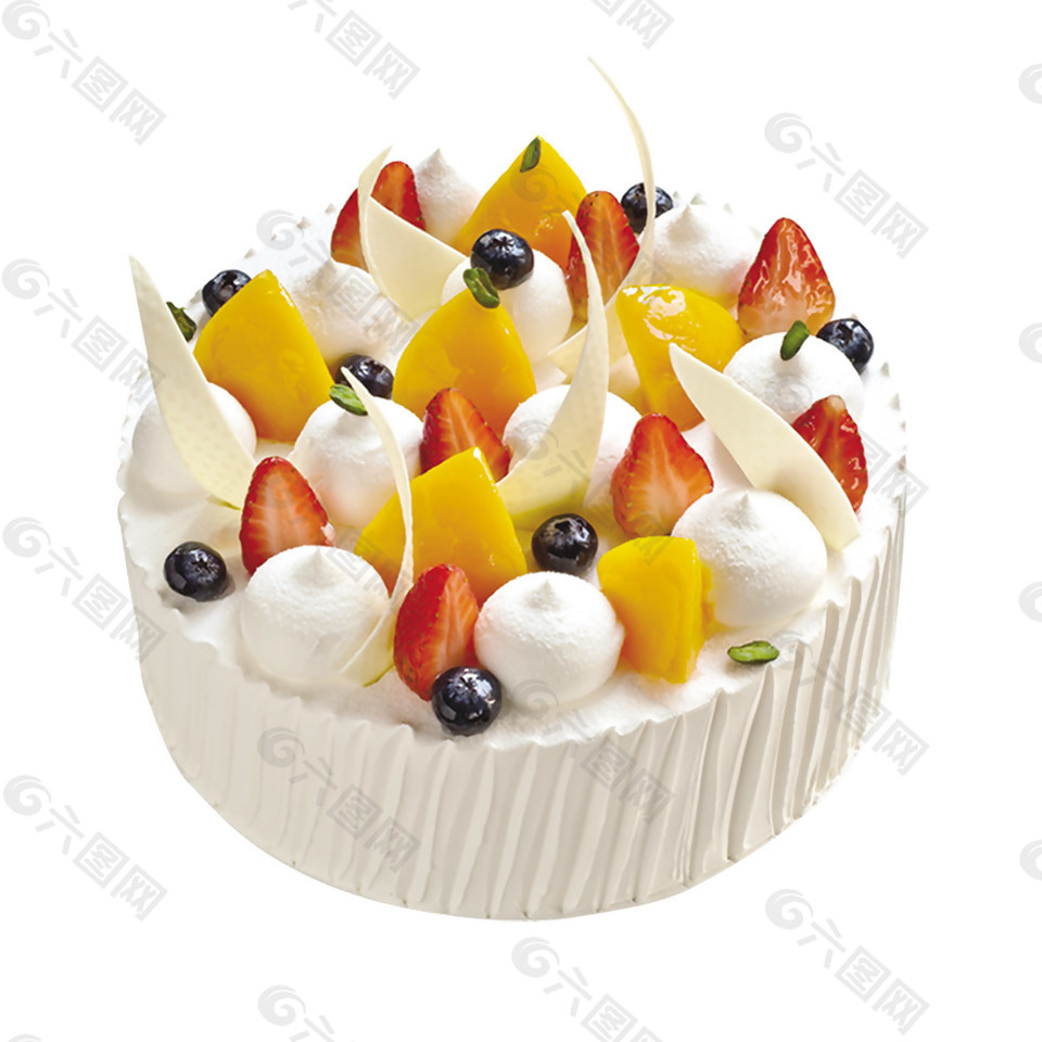 草莓芒果蛋糕素材