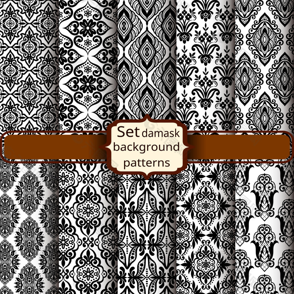 时尚黑白艺术纹理