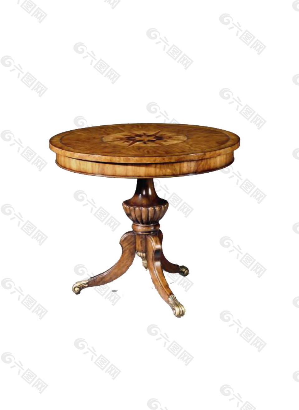 圆形复古木质桌子设计