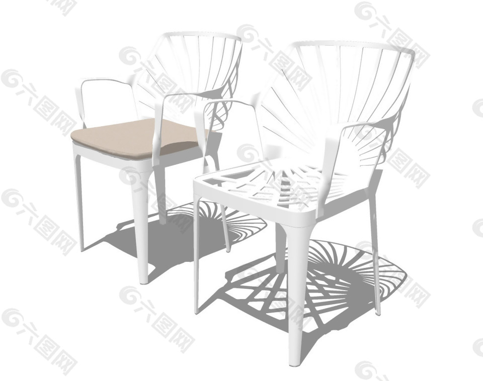 家居创意椅su模型综合效果图