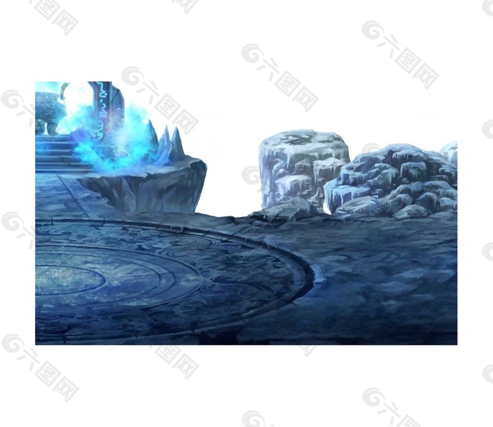 玄幻游戏场景png元素