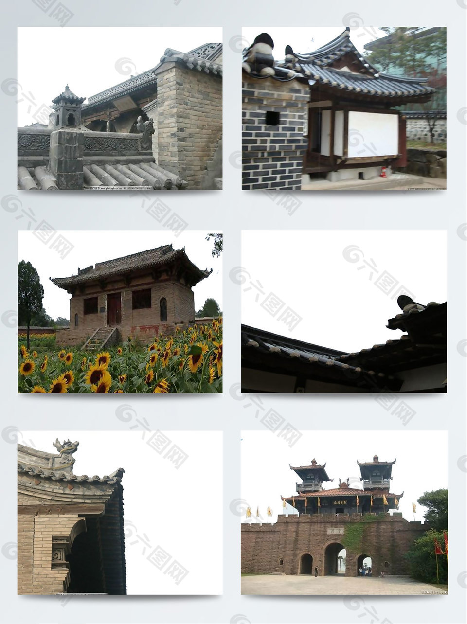中国风黄土色古建筑设计元素素材免费下载 图片编号 六图网
