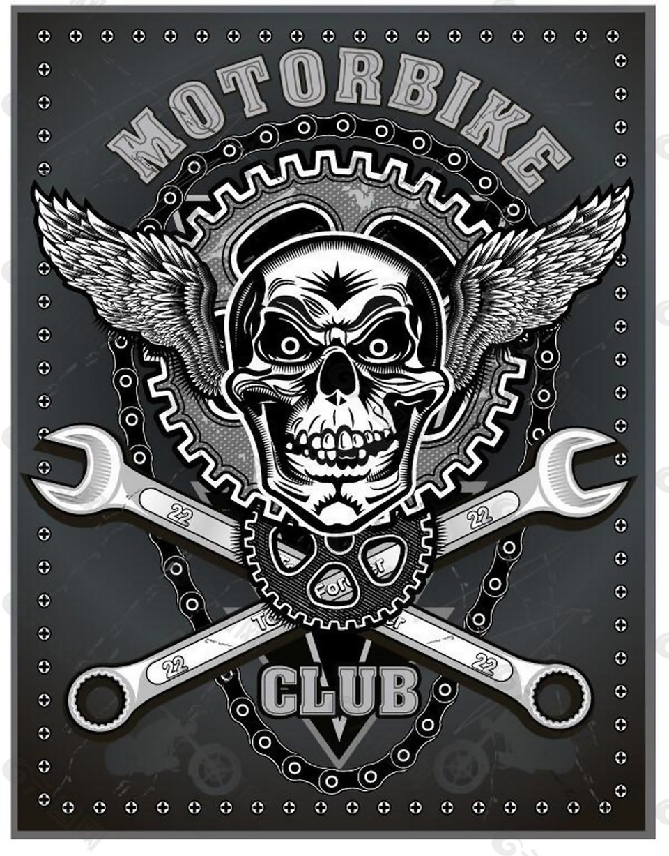 海盗船骷髅图标ai矢量素材下载