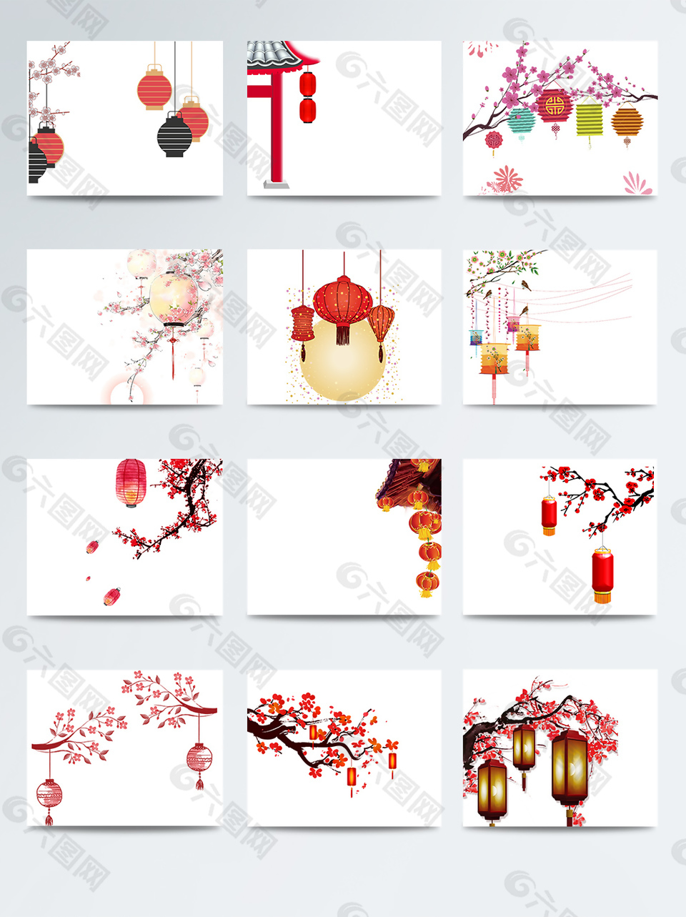 新年春节灯笼素材设计元素素材免费下载 图片编号 六图网