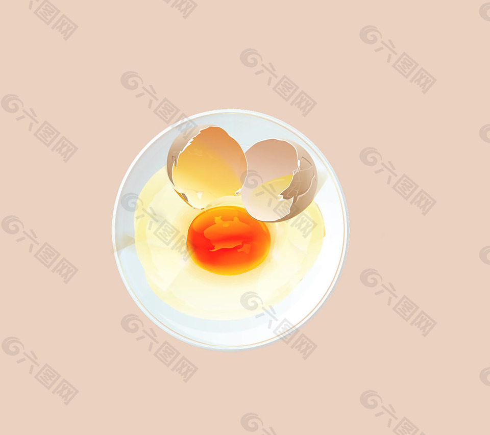 鸡蛋打在碗中