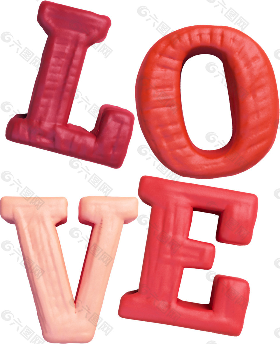 LOVE情人节字母设计图