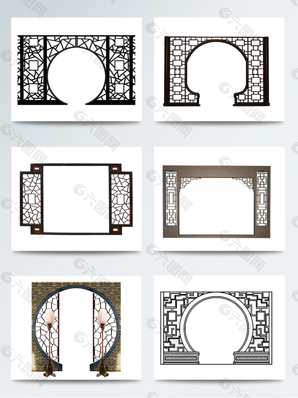 中式古典屏风窗户png素材设计元素素材免费下载 图片编号 六图网