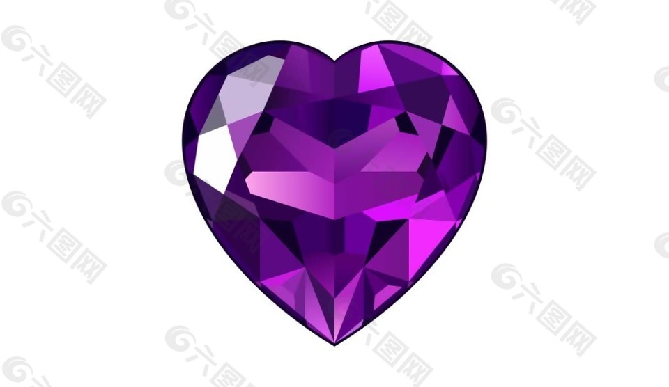 紫色水晶钻石png元素