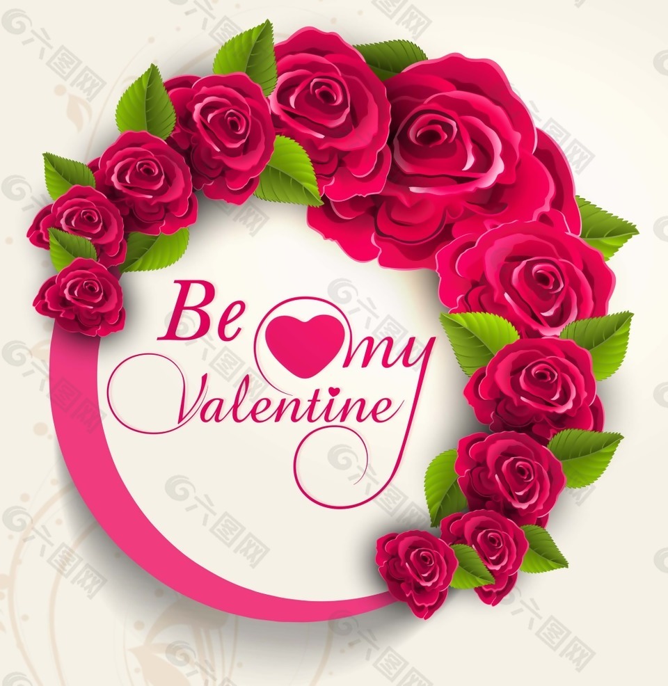 浪漫玫瑰花插画