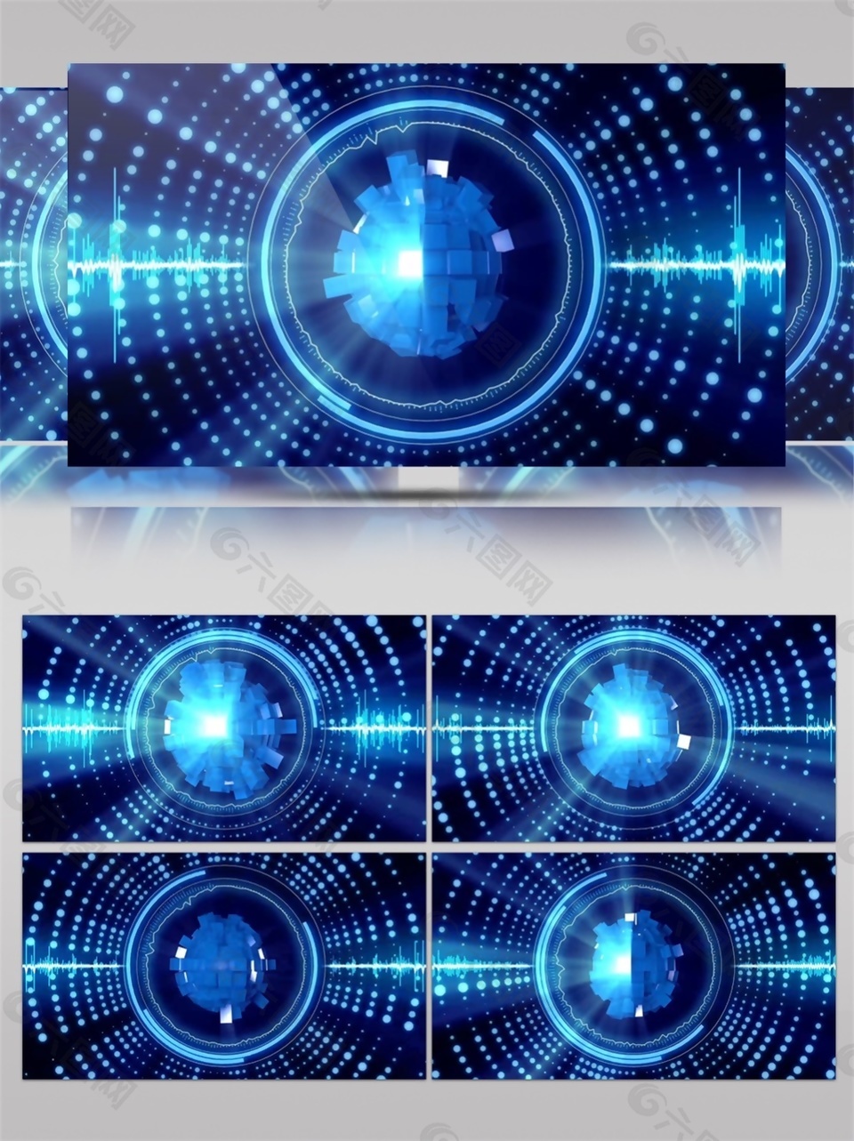 蓝光星际隧道视频素材