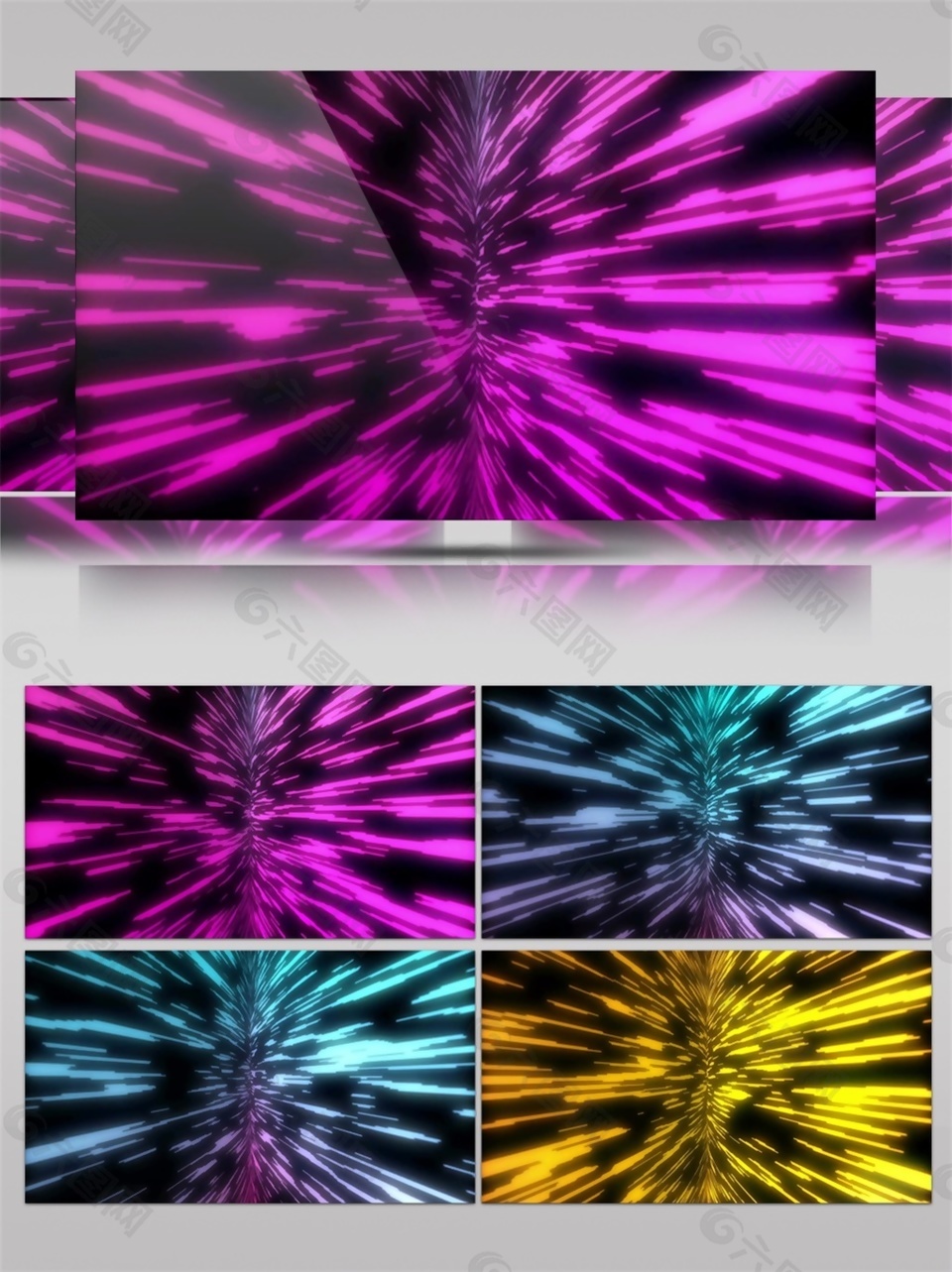紫色金发光束视频素材