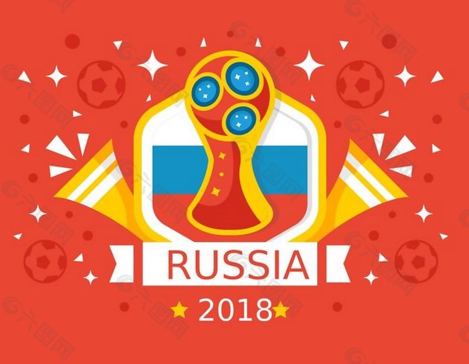 2018足球世界杯红色背景素材下载