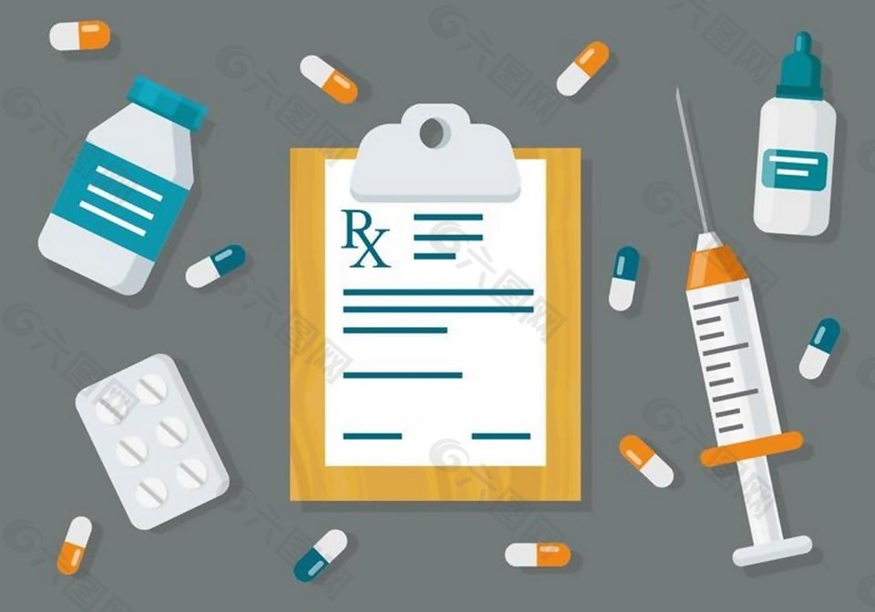 药物医学ai矢量素材下载