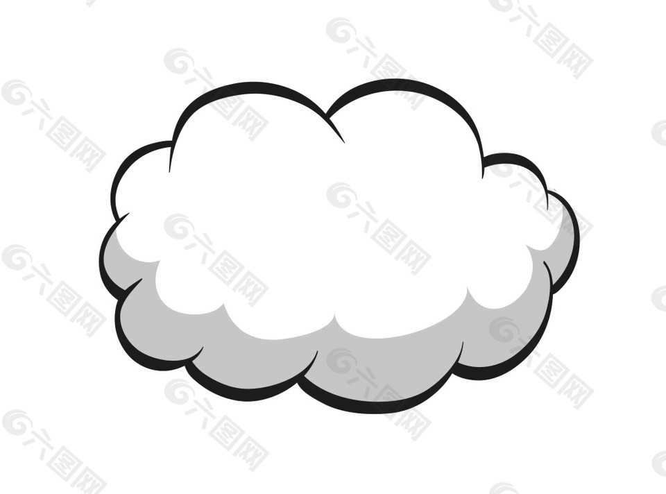 卡通白色云层png元素