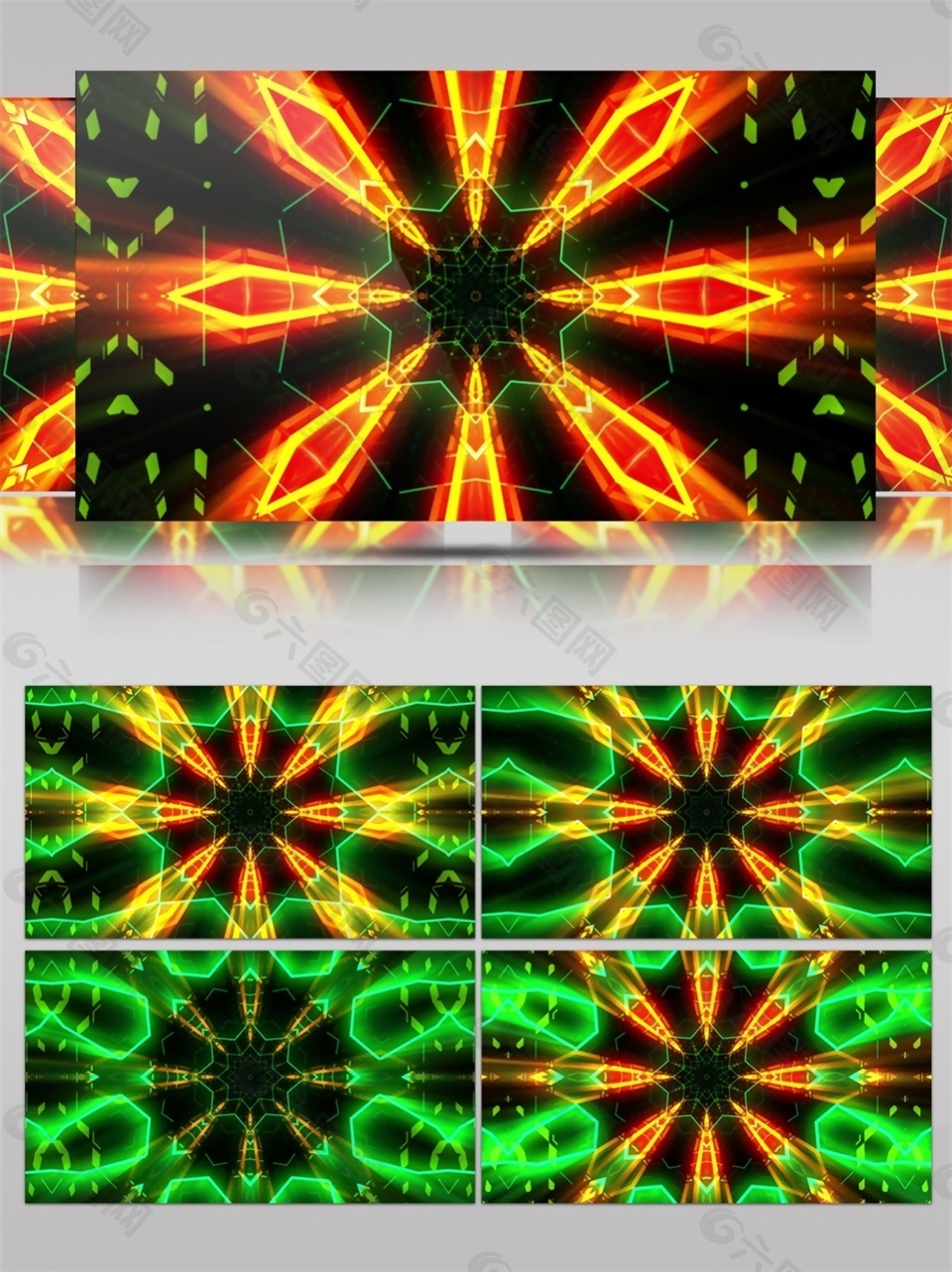 金色六芒星光束视频素材