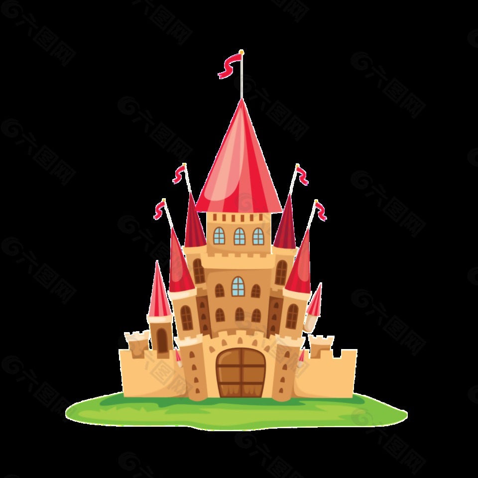 卡通童话城堡图案设计