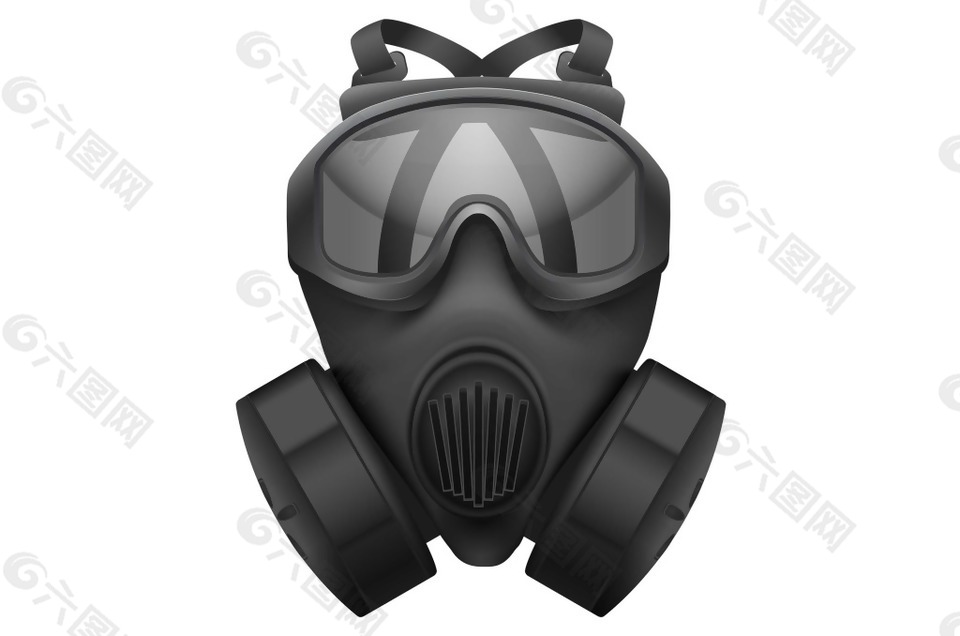 黑色防毒面罩png元素