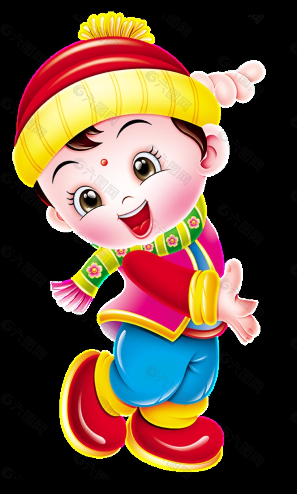 卡通儿童元宵节元素设计