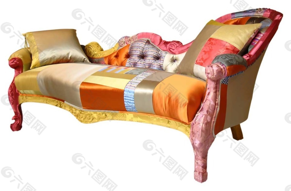 彩色欧式沙发png元素