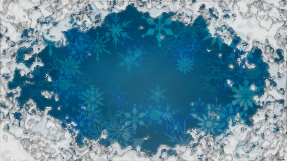 冬季雪花卡通背景图