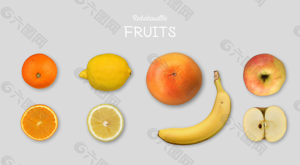 切开的水果实物图