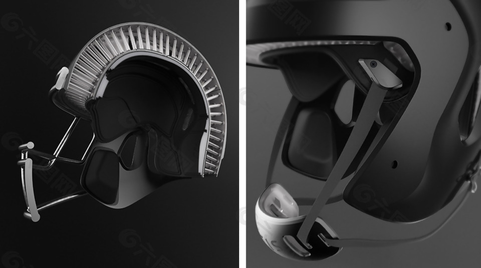 黑色多功能的安全橄榄球头盔jpg素材