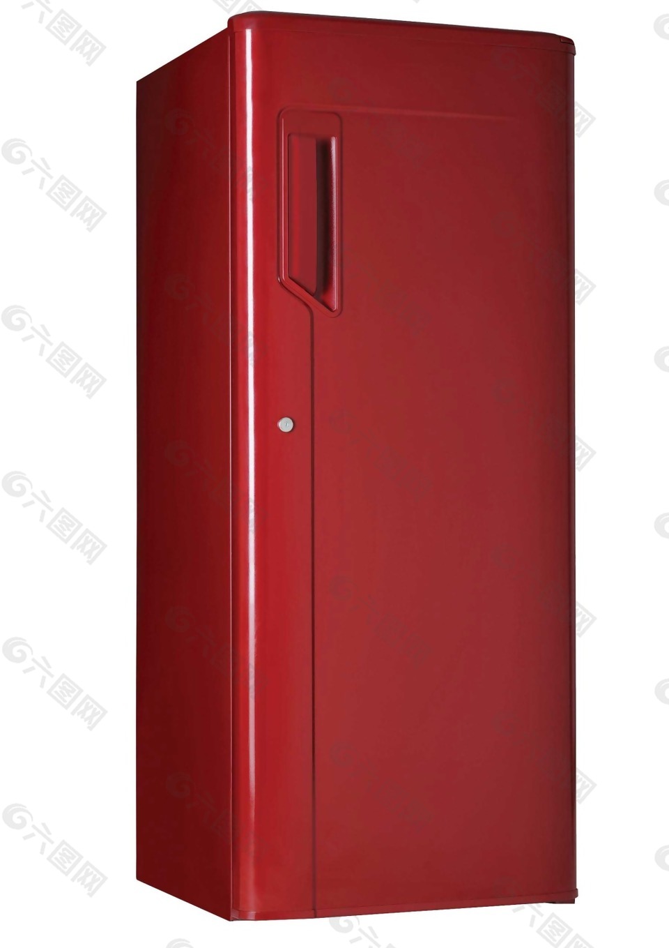 红色大冰箱png元素