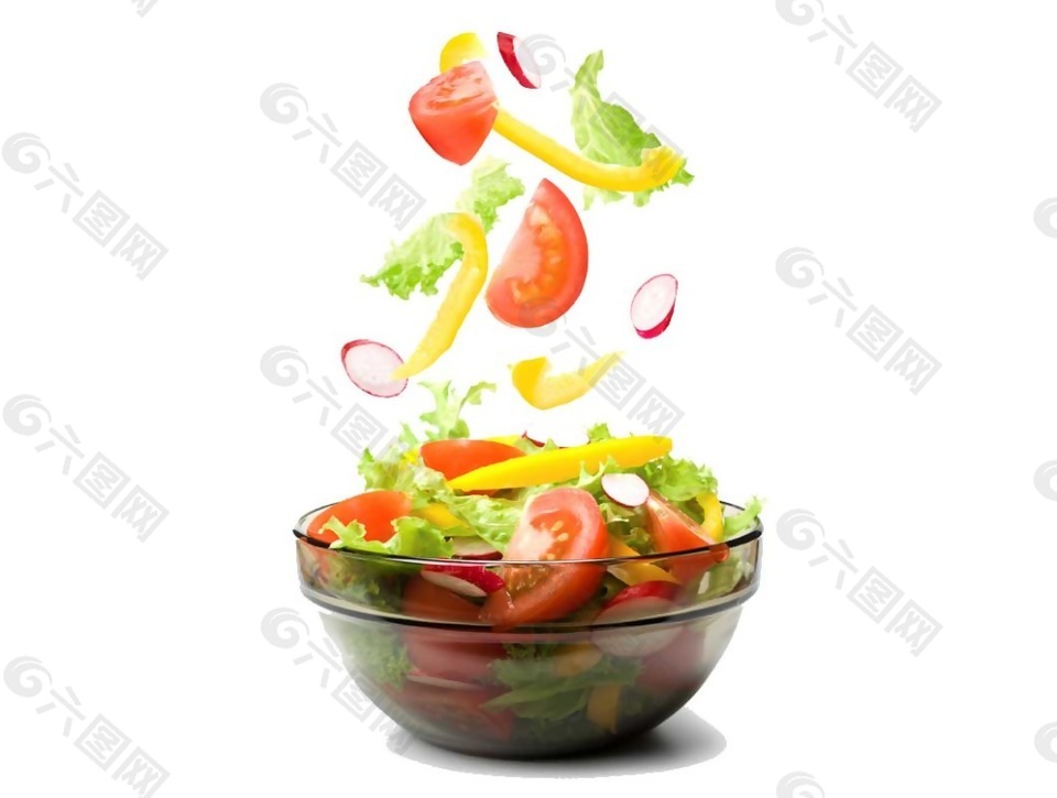 西餐蔬菜沙拉png元素