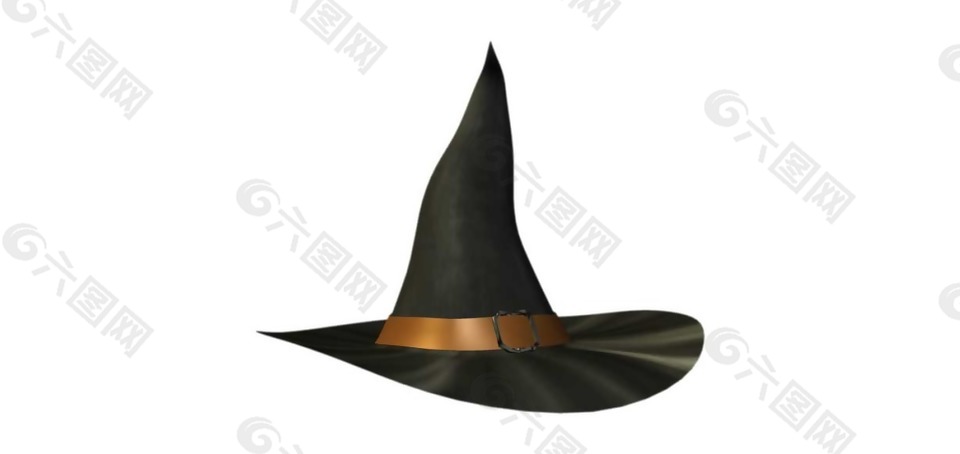 黑色巫女帽子png元素