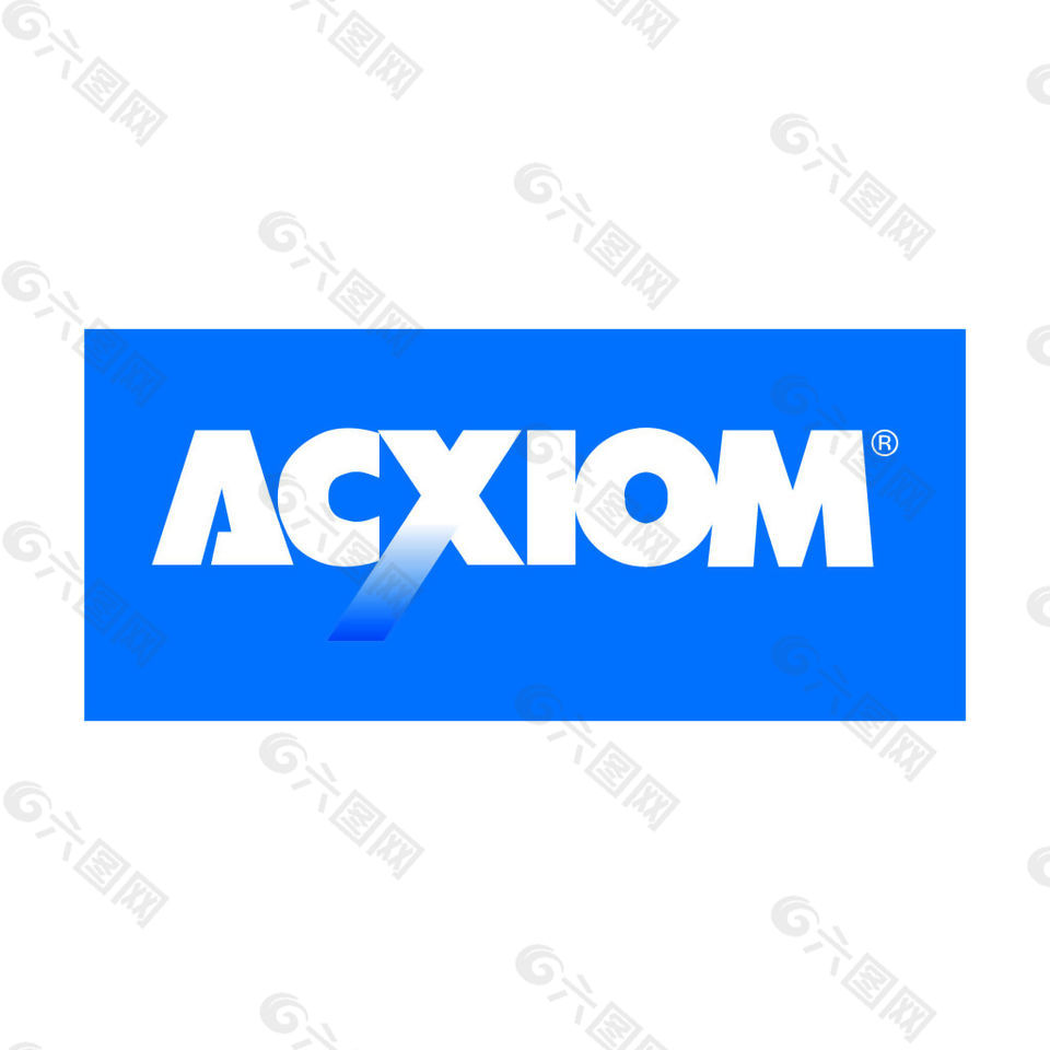 ACXIOM公司蓝色A字母LOGO设计