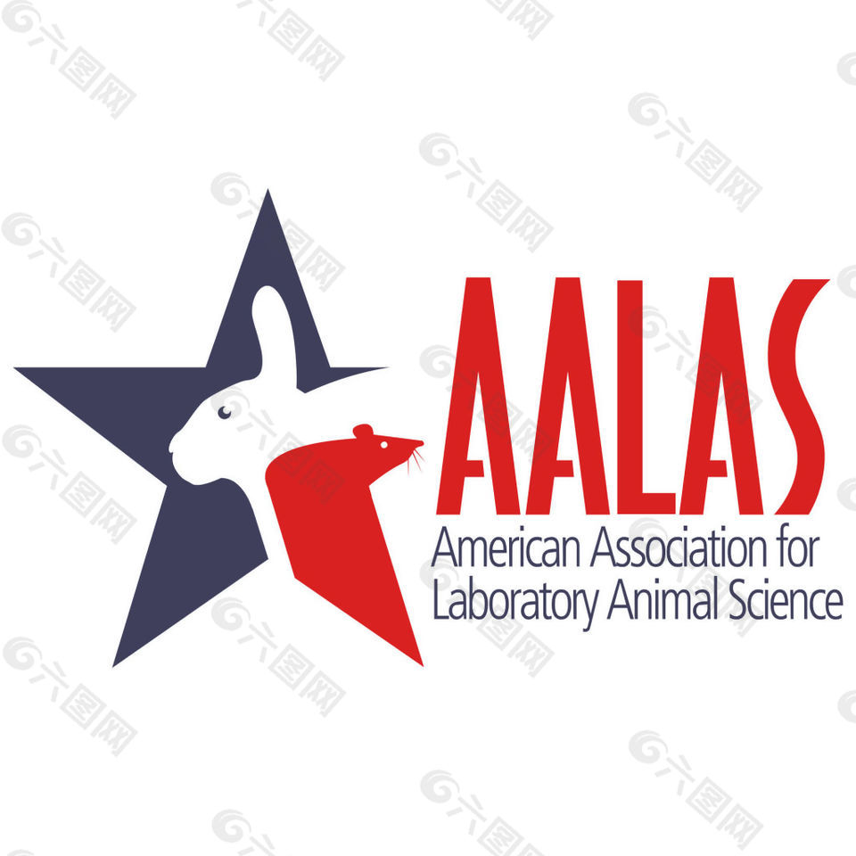 AALAS公司兔子LOGO红灰字母设计